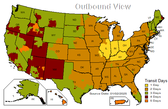 UPS Transit Map